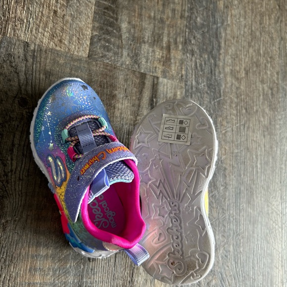 Sketchers Toddler Flashing Unicorn Charmer Running Shoes Size 5 - Picture 2 of 3